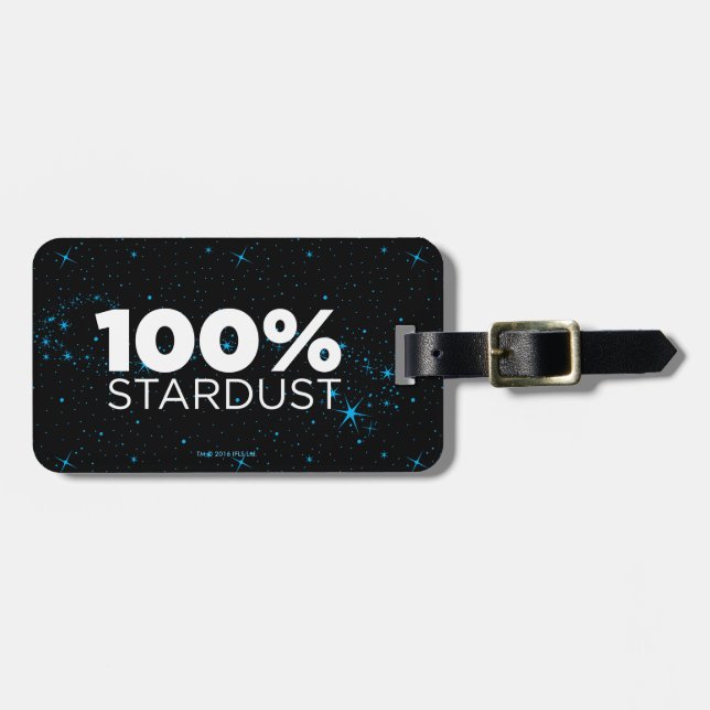 100% Stardust Luggage Tag (Front Horizontal)