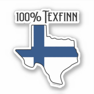100% Texfinn Custom-Cut Vinyl Sticker