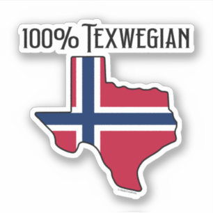 100% Texwegian Custom-Cut Vinyl Sticker