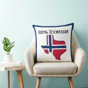100% Texwegian Throw Pillow