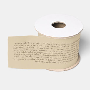 100 Things I Love About You Customizable Gift  Grosgrain Ribbon