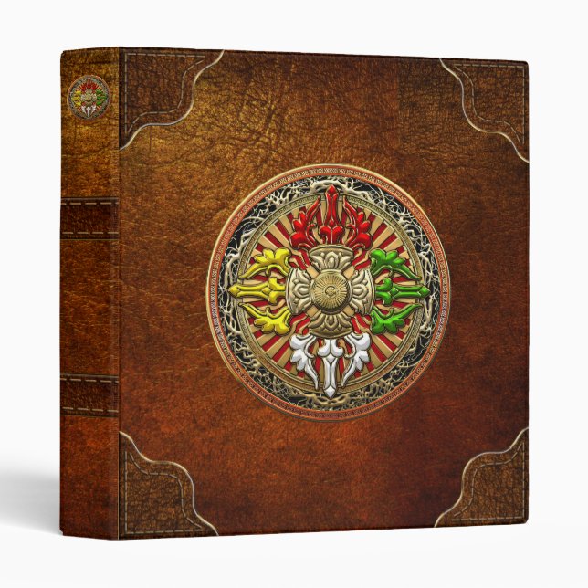 [100] Tibetan Double Dorje Mandala Binder (Front/Spine)