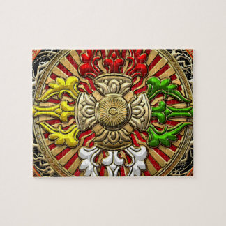 [100] Tibetan Double Dorje Mandala Jigsaw Puzzle