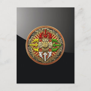[100] Tibetan Double Dorje Mandala Postcard