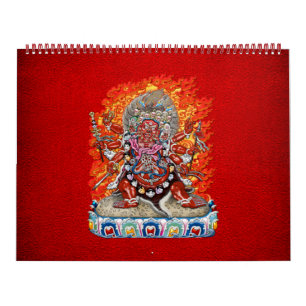 [100] Tibetan Thangka  - Wrathful Deity Hayagriva Calendar