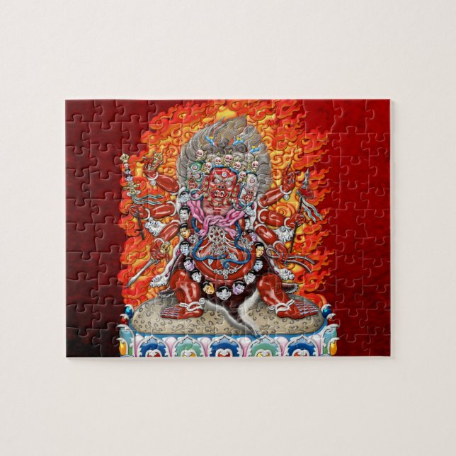 [100] Tibetan Thangka  - Wrathful Deity Hayagriva Jigsaw Puzzle (Horizontal)