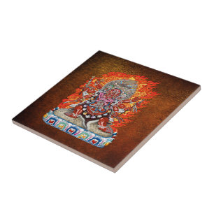 [100] Tibetan Thangka  - Wrathful Deity Hayagriva Tile