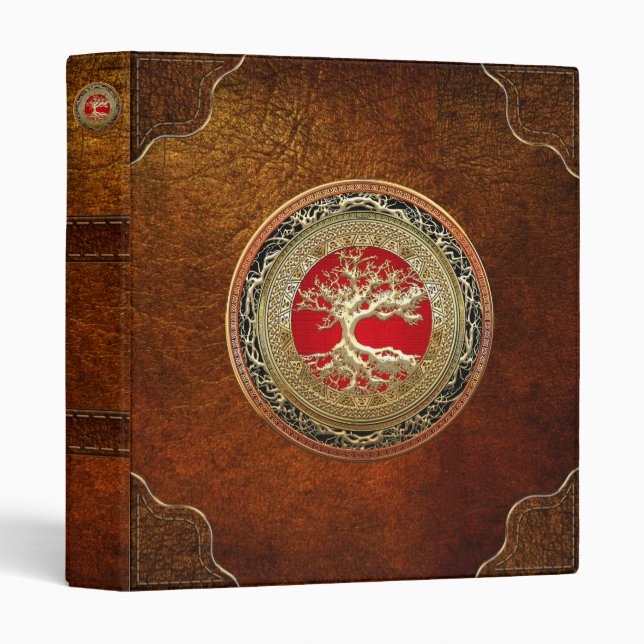 [100] Treasure Trove: Celtic Tree of Life [Gold] Binder (Front/Spine)