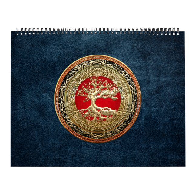 [100] Treasure Trove: Celtic Tree of Life [Gold] Calendar (Cover)