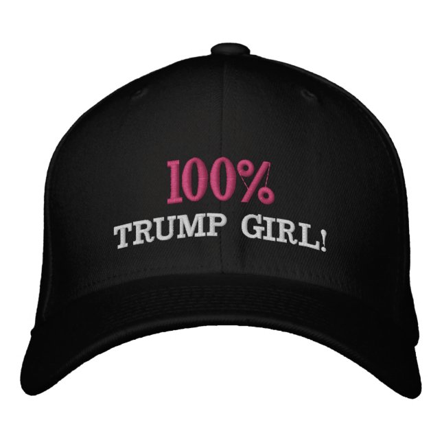 "100% TRUMP GIRL" Casquette brodé (Devant)