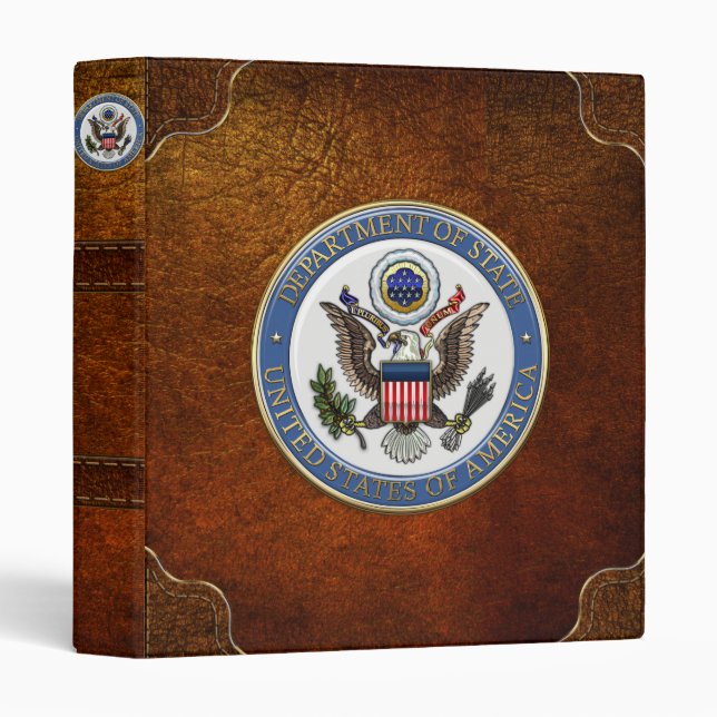 [100] U.S. Department of State (DoS) Emblem [3D] Binder (Front/Spine)