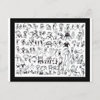 100 Ugly Monkeys (Postcards) Postcard