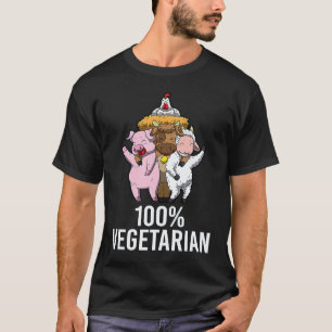 100 Vegetarian Veggie AF Vegan Statement Mens Wome T-Shirt