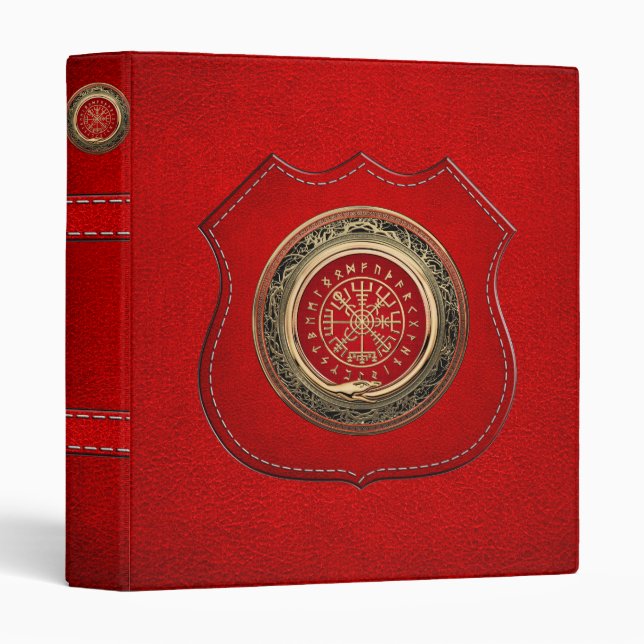[100] Vegvisir - Viking Gold Magic Runic Compass Binder (Front/Spine)