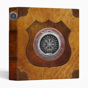 [100] Vegvisir - Viking Silver Magic Runic Compass Binder