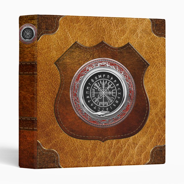 [100] Vegvisir - Viking Silver Magic Runic Compass Binder (Front/Spine)