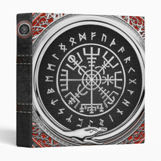 [100] Vegvisir - Viking Silver Magic Runic Compass Binder