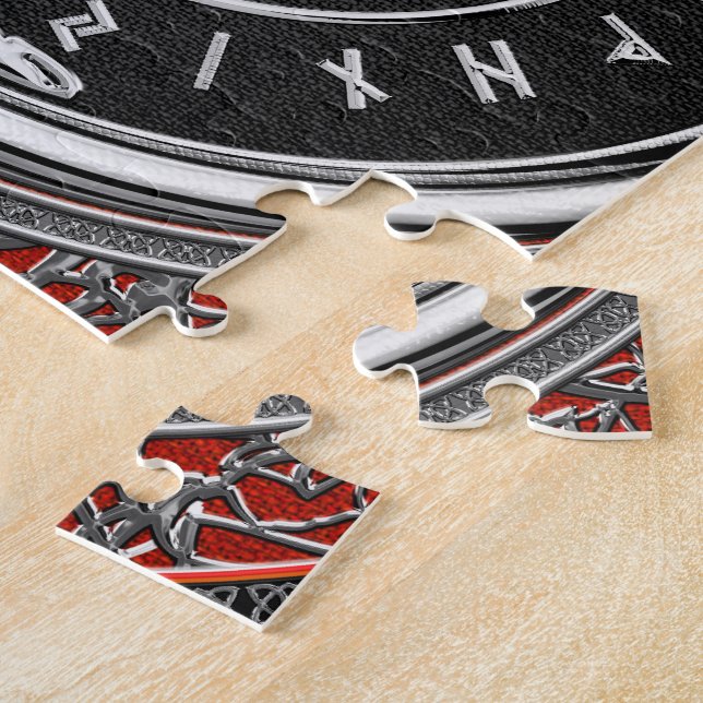 [100] Vegvisir - Viking Silver Magic Runic Compass Jigsaw Puzzle (Side)