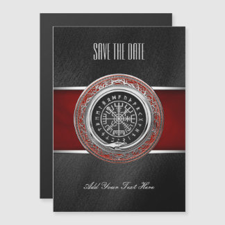 [100] Vegvisir - Viking Silver Magic Runic Compass Magnetic Invitation