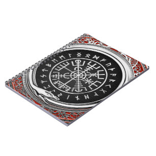 [100] Vegvisir - Viking Silver Magic Runic Compass Notebook