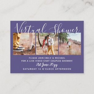 100 Virtual Shower PHOTO Wedding Live Chat Budget Advice Card