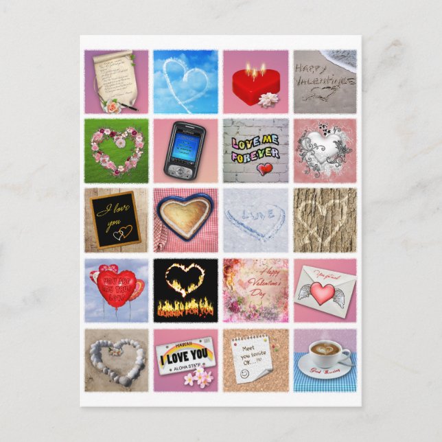 100 Ways to say I love you Postcard (Front)