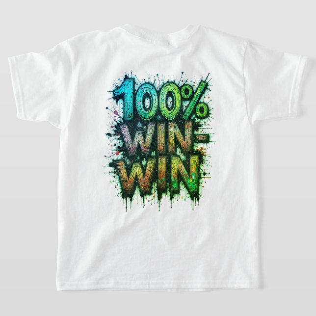 100% Win Win Situation Boy's T-Shirts (Laydown Back)