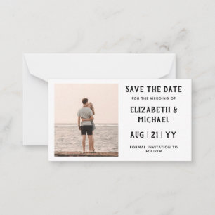100 x BUDGET Photo Save Dates Minimalist Simple Card