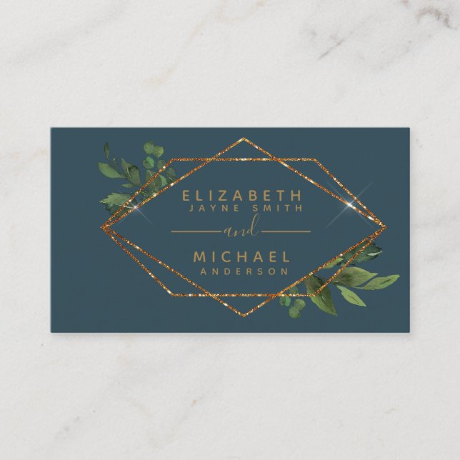 100 x Carte de détails du boîtier Mariage en or Gr (Devant)