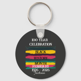 100 year celebration black history month 2026 keychain