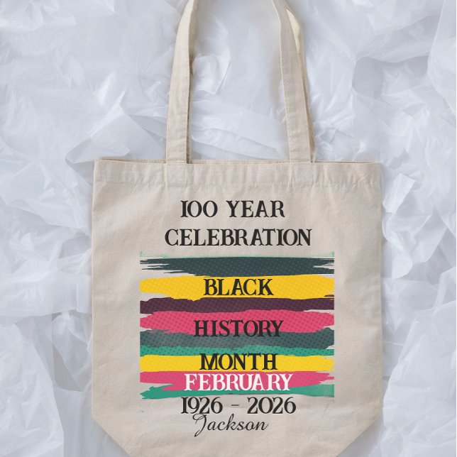 100 year celebration black history month 2026 tote bag (Creator Uploaded)