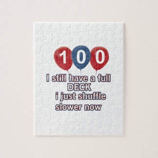 100 year funny birthday designs jigsaw puzzle