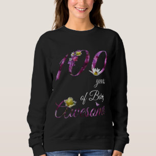 100 Year Old Awesome Floral 1921 100th Birthday Sweatshirt