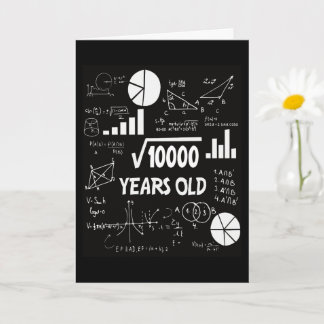 100 Year Old Bday Math Teacher 100th Birthday Gift Card