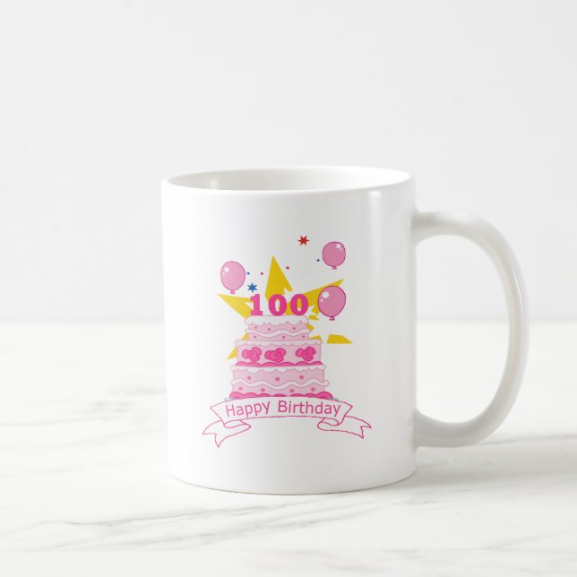 100 Year Old Birthday Cake Coffee Mug (Right)