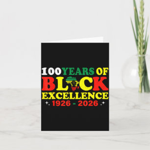 100 Years Black Excellence History Illustration Card