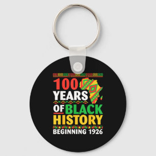 100 years black history beginning 1926 centennial keychain