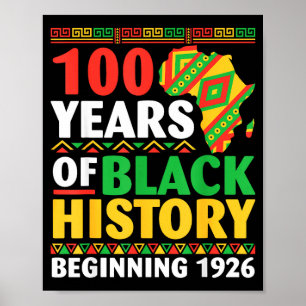 100 years black history beginning 1926 centennial poster