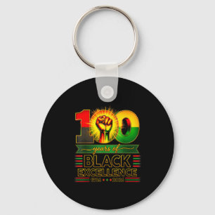 100 Years Of Black Excellence Centennial Black His Keychain