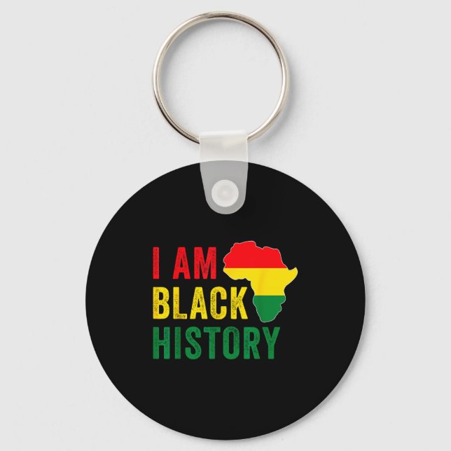 100 years of black excellence centennial black keychain (Front)
