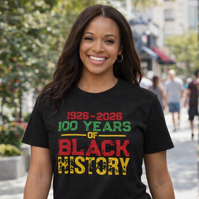 100 Years of Black History Typography T-Shirt (Creator Uploaded)