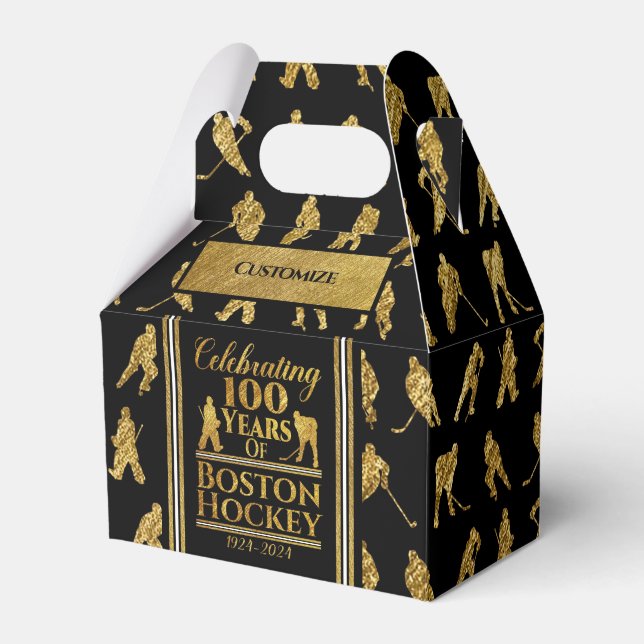 100 Years Of Boston Hockey Gable Favor Box (Front Side)