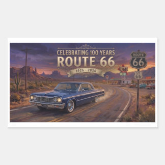 100 Years Of Route 66 Sticker