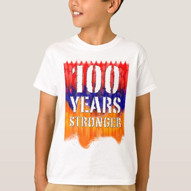 100 Years Stronger Armenian Youth Sweatshirt T-Shirt (Front)