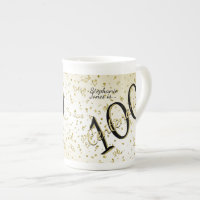 100 Yrs Centenarian Birthday Black/Gold Text