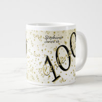 100 Yrs Centenarian Birthday Black/Gold Text