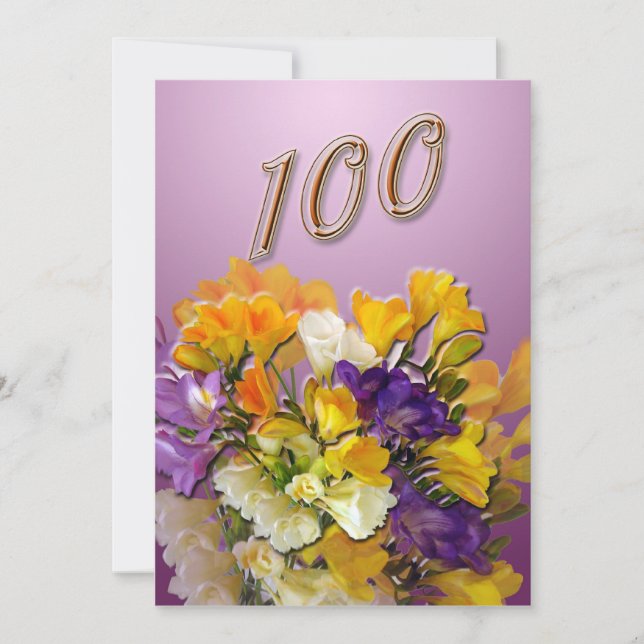 100e anniversaire de fête Invitation (Devant)