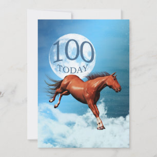 100e anniversaire Esprit cheval invitation