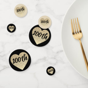 100e anniversaire table confetti