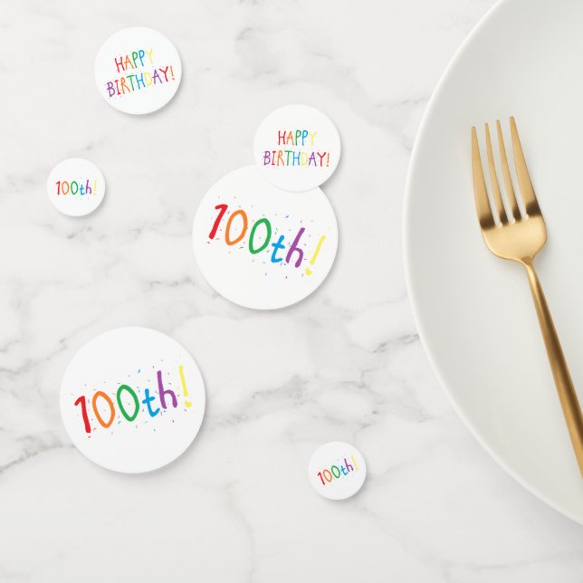 "100e anniversaire" Table Confetti (Groupe)
